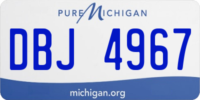MI license plate DBJ4967
