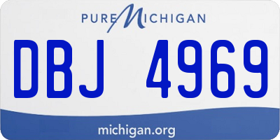 MI license plate DBJ4969