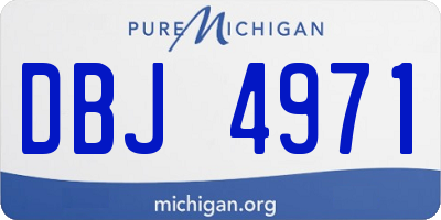 MI license plate DBJ4971