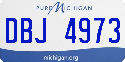 MI license plate DBJ4973