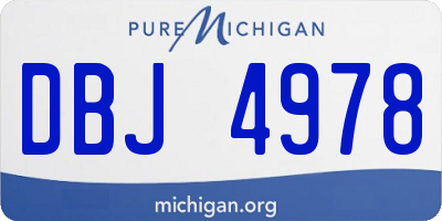 MI license plate DBJ4978