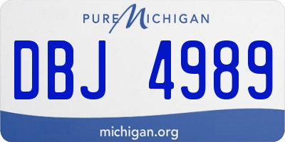 MI license plate DBJ4989
