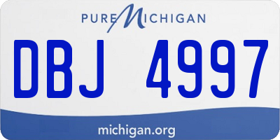 MI license plate DBJ4997