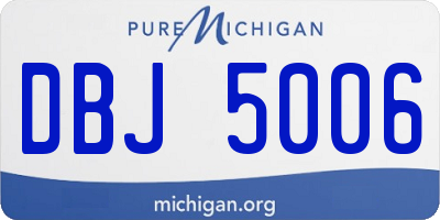 MI license plate DBJ5006