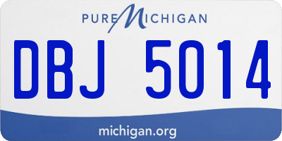 MI license plate DBJ5014