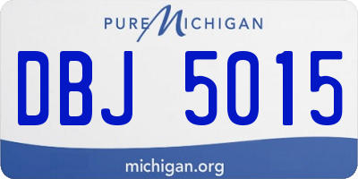 MI license plate DBJ5015
