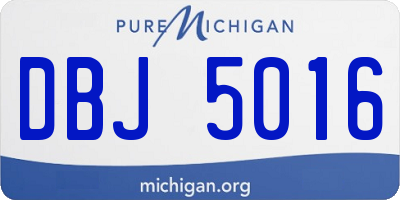 MI license plate DBJ5016