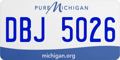 MI license plate DBJ5026