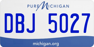 MI license plate DBJ5027