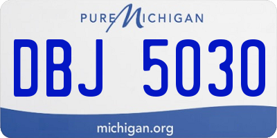MI license plate DBJ5030