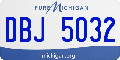 MI license plate DBJ5032