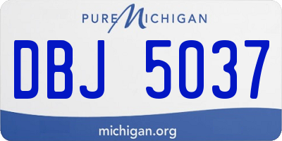 MI license plate DBJ5037