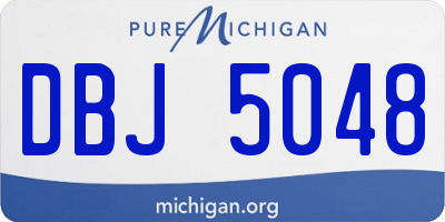 MI license plate DBJ5048