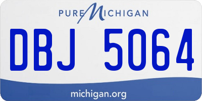 MI license plate DBJ5064