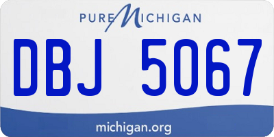 MI license plate DBJ5067