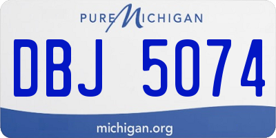 MI license plate DBJ5074