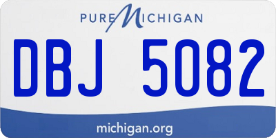 MI license plate DBJ5082
