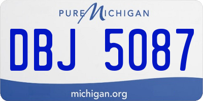 MI license plate DBJ5087
