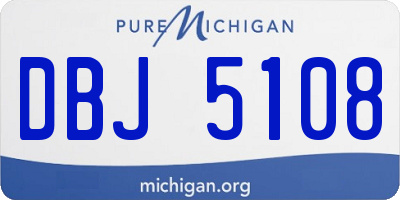 MI license plate DBJ5108