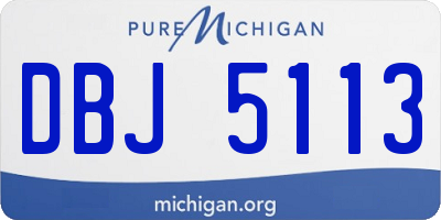 MI license plate DBJ5113