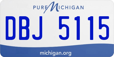 MI license plate DBJ5115