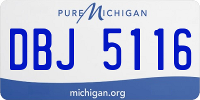 MI license plate DBJ5116