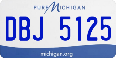 MI license plate DBJ5125