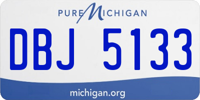 MI license plate DBJ5133