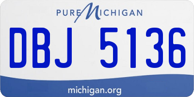 MI license plate DBJ5136