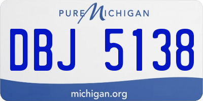 MI license plate DBJ5138