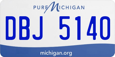 MI license plate DBJ5140