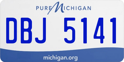 MI license plate DBJ5141