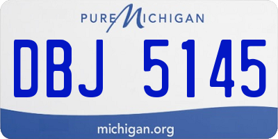 MI license plate DBJ5145