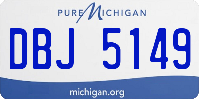 MI license plate DBJ5149