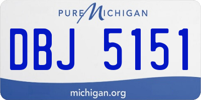 MI license plate DBJ5151
