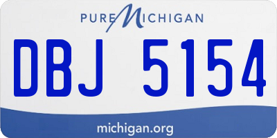 MI license plate DBJ5154