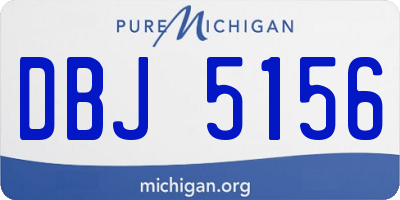 MI license plate DBJ5156