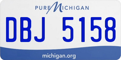 MI license plate DBJ5158