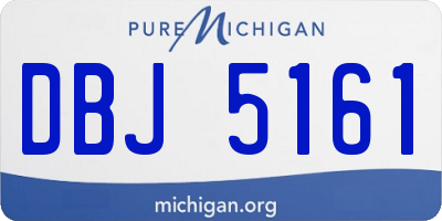 MI license plate DBJ5161