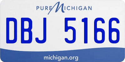 MI license plate DBJ5166