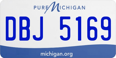 MI license plate DBJ5169
