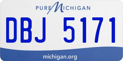 MI license plate DBJ5171