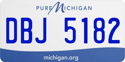 MI license plate DBJ5182