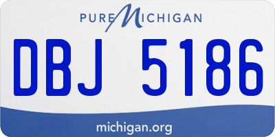 MI license plate DBJ5186