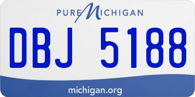MI license plate DBJ5188