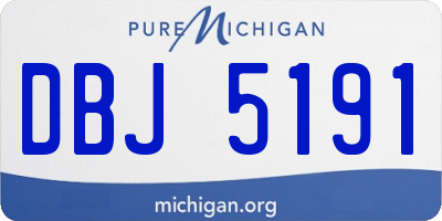MI license plate DBJ5191