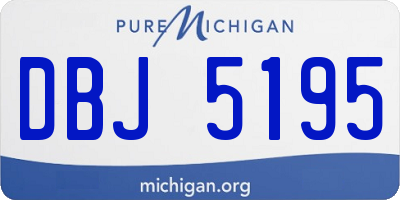 MI license plate DBJ5195