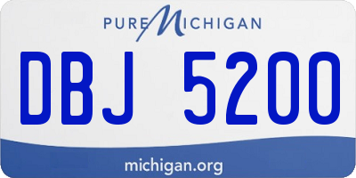 MI license plate DBJ5200