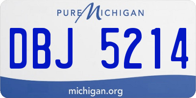 MI license plate DBJ5214