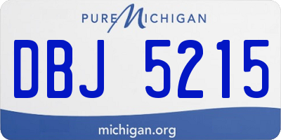 MI license plate DBJ5215